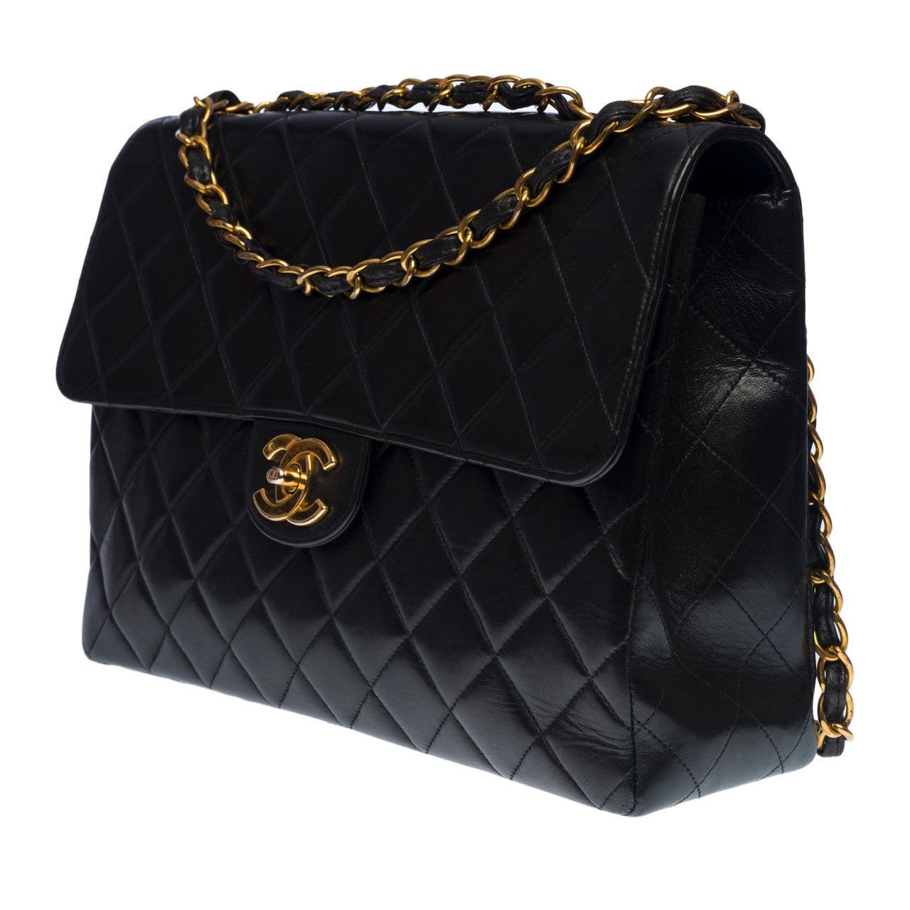 Sac CHANEL Timeless/Classique en Cuir Noir - 100406