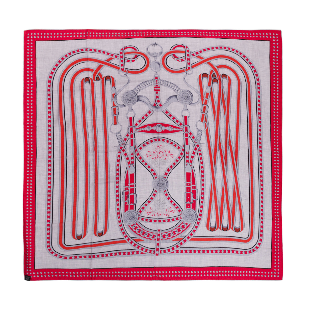 Accessoire HERMES Chale 140 en Cachemire Rouge - 100407