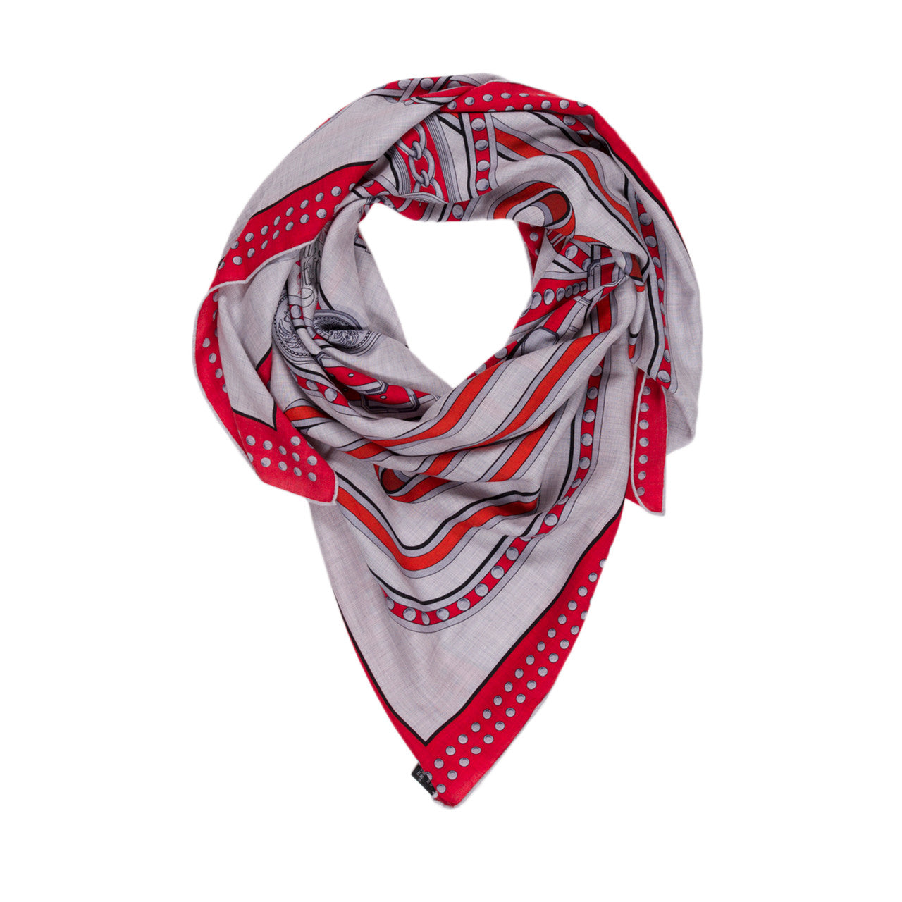 Accessoire HERMES Chale 140 en Cachemire Rouge - 100407