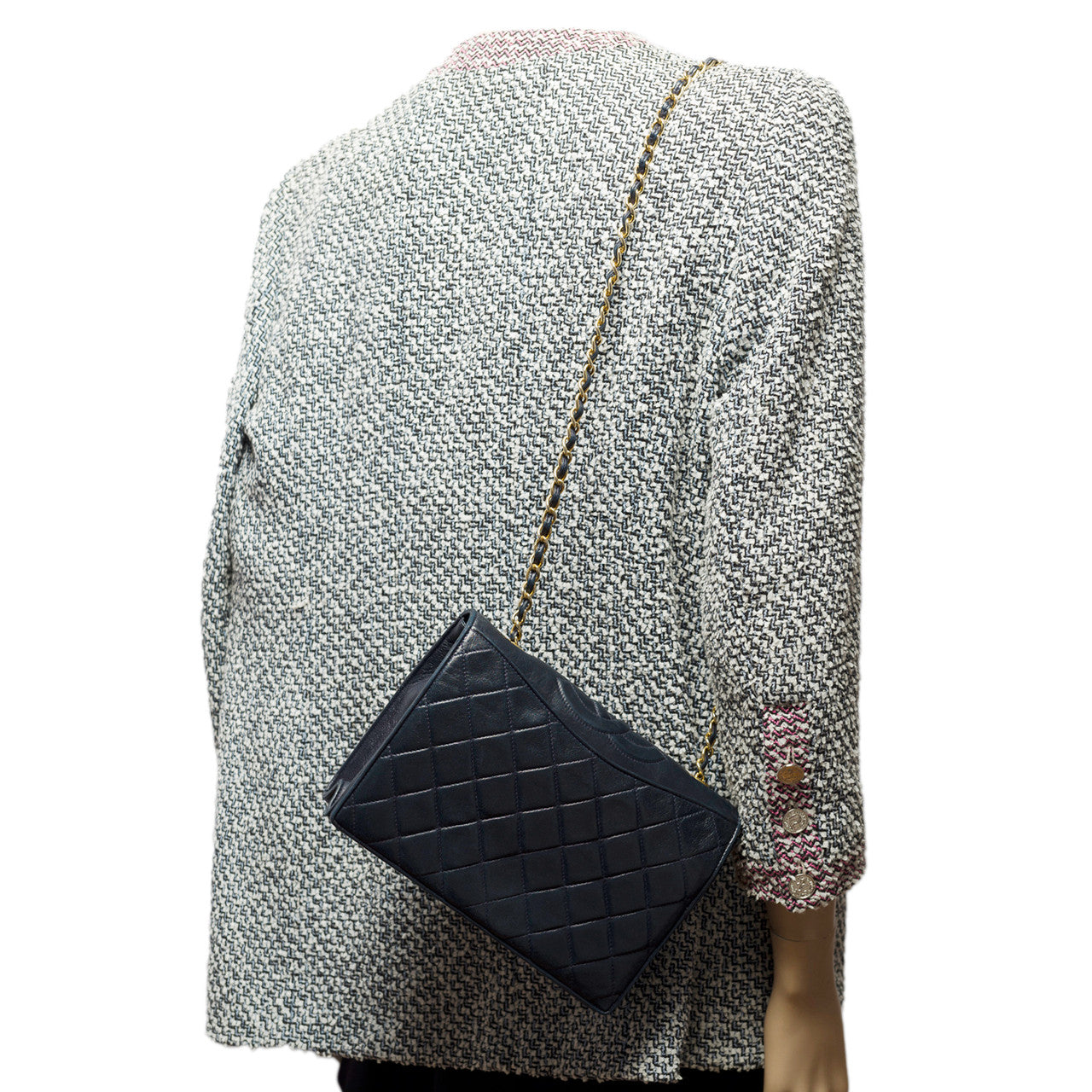 Sac CHANEL en Cuir Marine - 100644