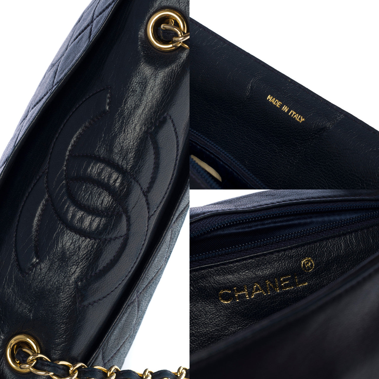 Sac CHANEL en Cuir Marine - 100644