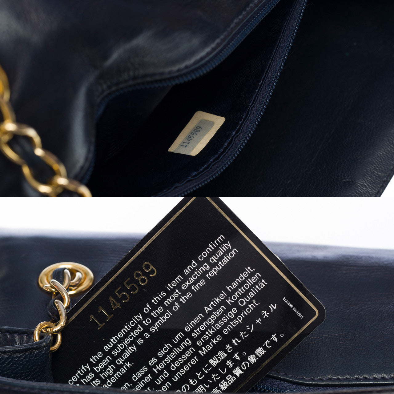 Sac CHANEL en Cuir Marine - 100644