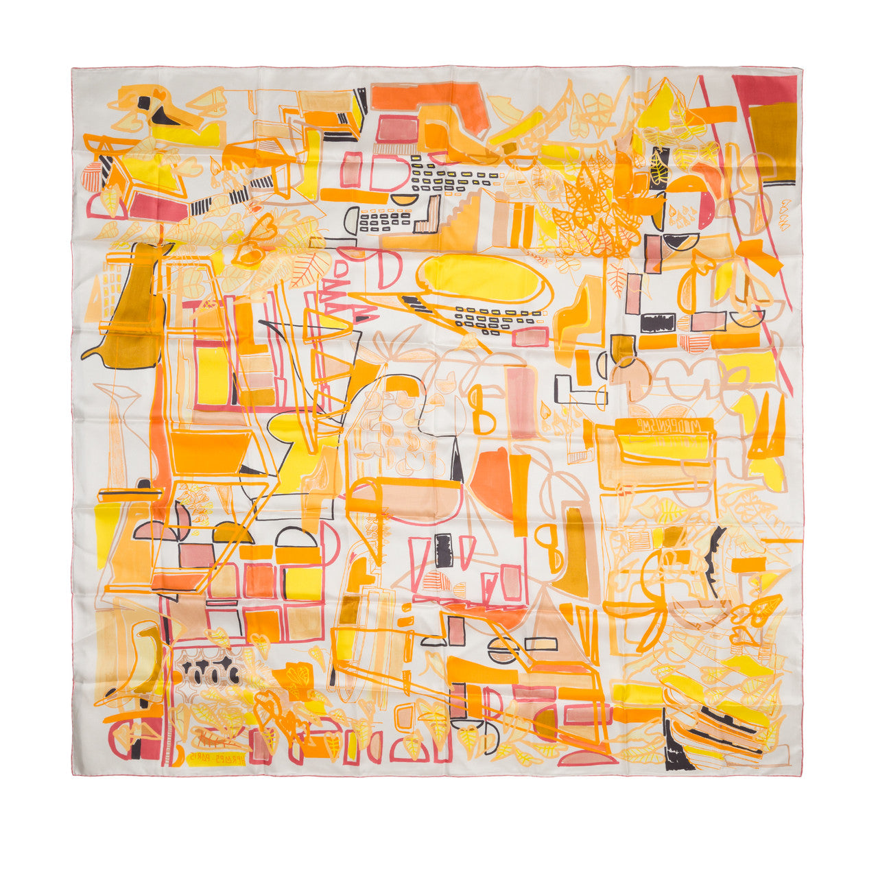 Accessoire HERMES Carre Geant silk 140 en Soie Beige - 100679