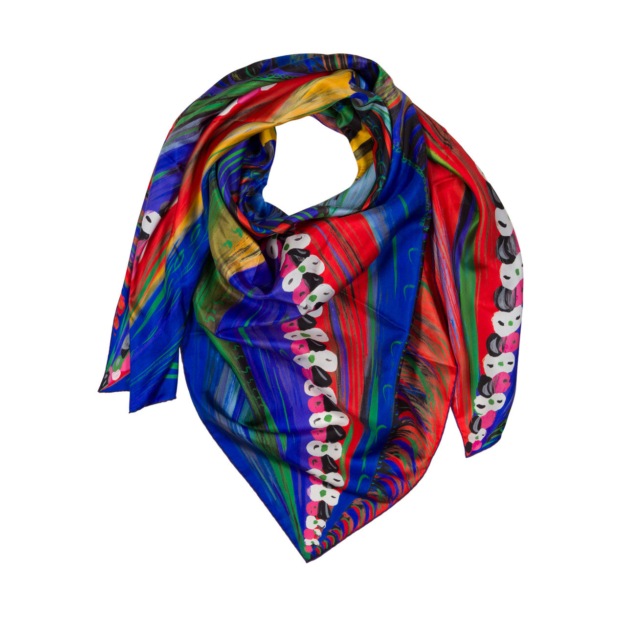 Accessoire HERMES Carre Geant silk 140 en Soie Bleu - 100681