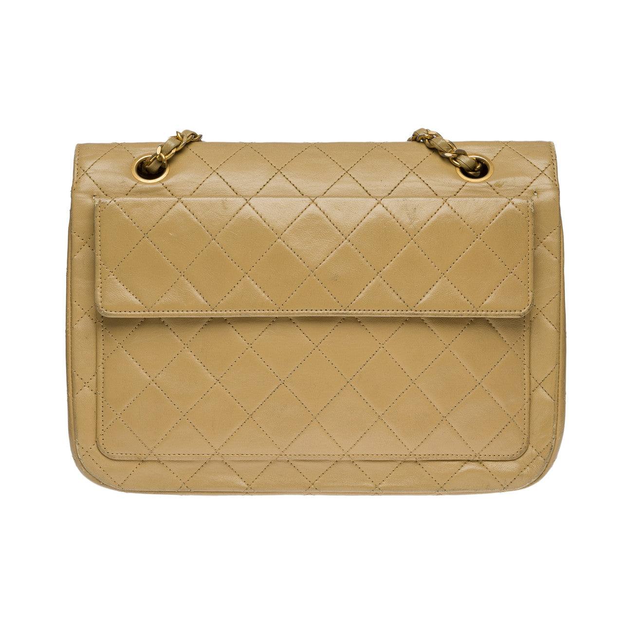Sac CHANEL Timeless/Classique en Cuir Beige - 100712