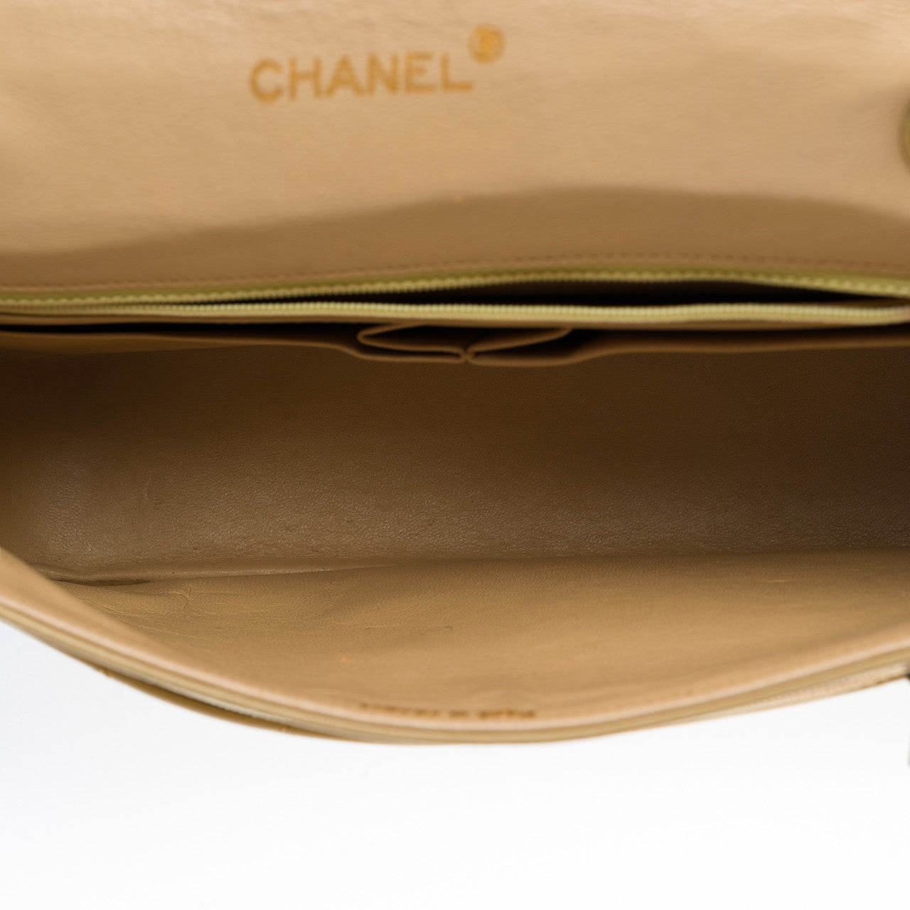 Sac CHANEL Timeless/Classique en Cuir Beige - 100712