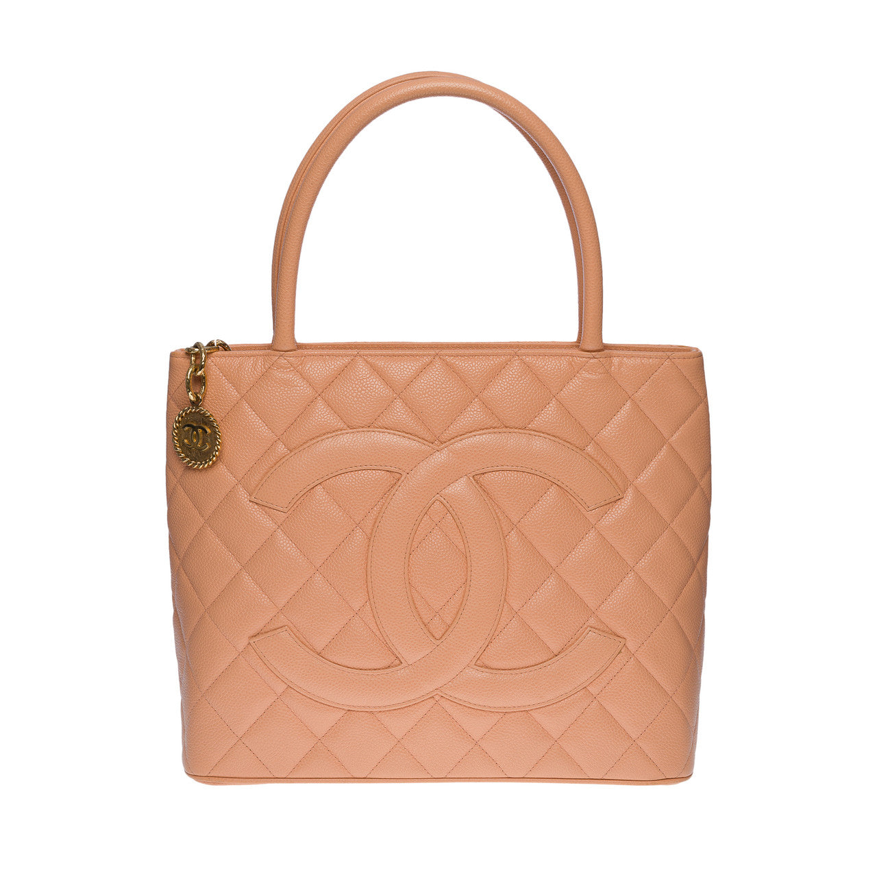 Sac CHANEL Medaillon en Cuir Rose - 100733