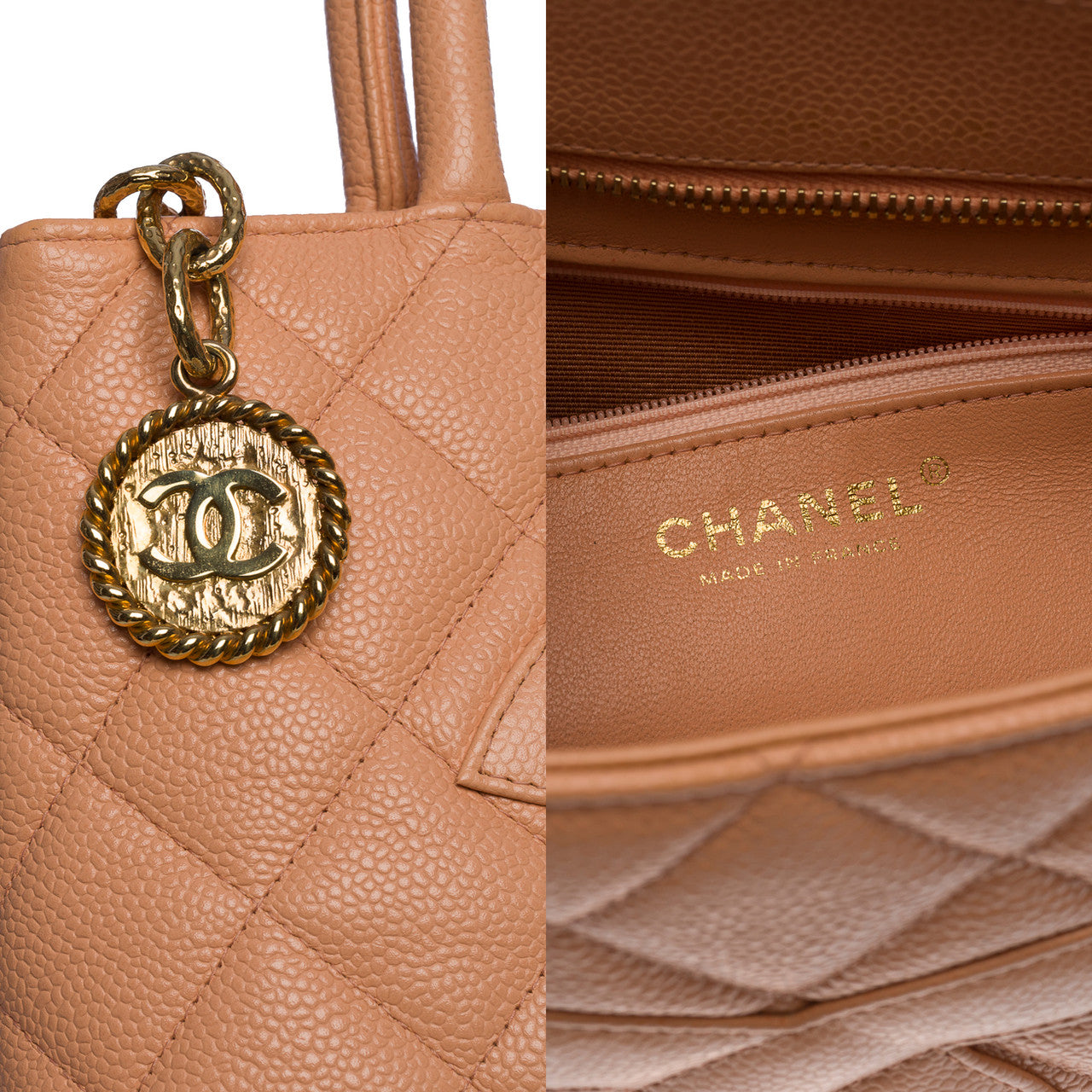 Sac CHANEL Medaillon en Cuir Rose - 100733
