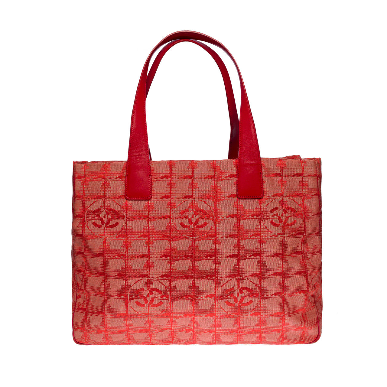 SAC CABAS CHANEL NEW TRAVEL LINE EN NYLON ROUGE -100734