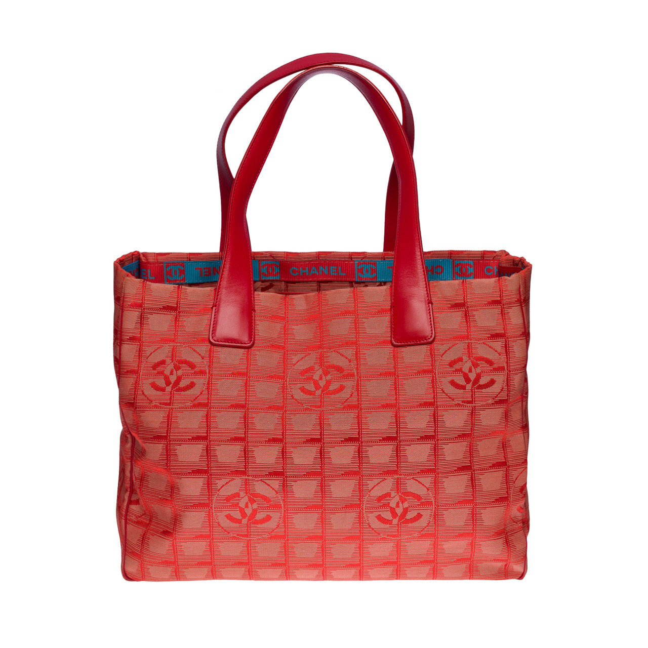 SAC CABAS CHANEL NEW TRAVEL LINE EN NYLON ROUGE -100734