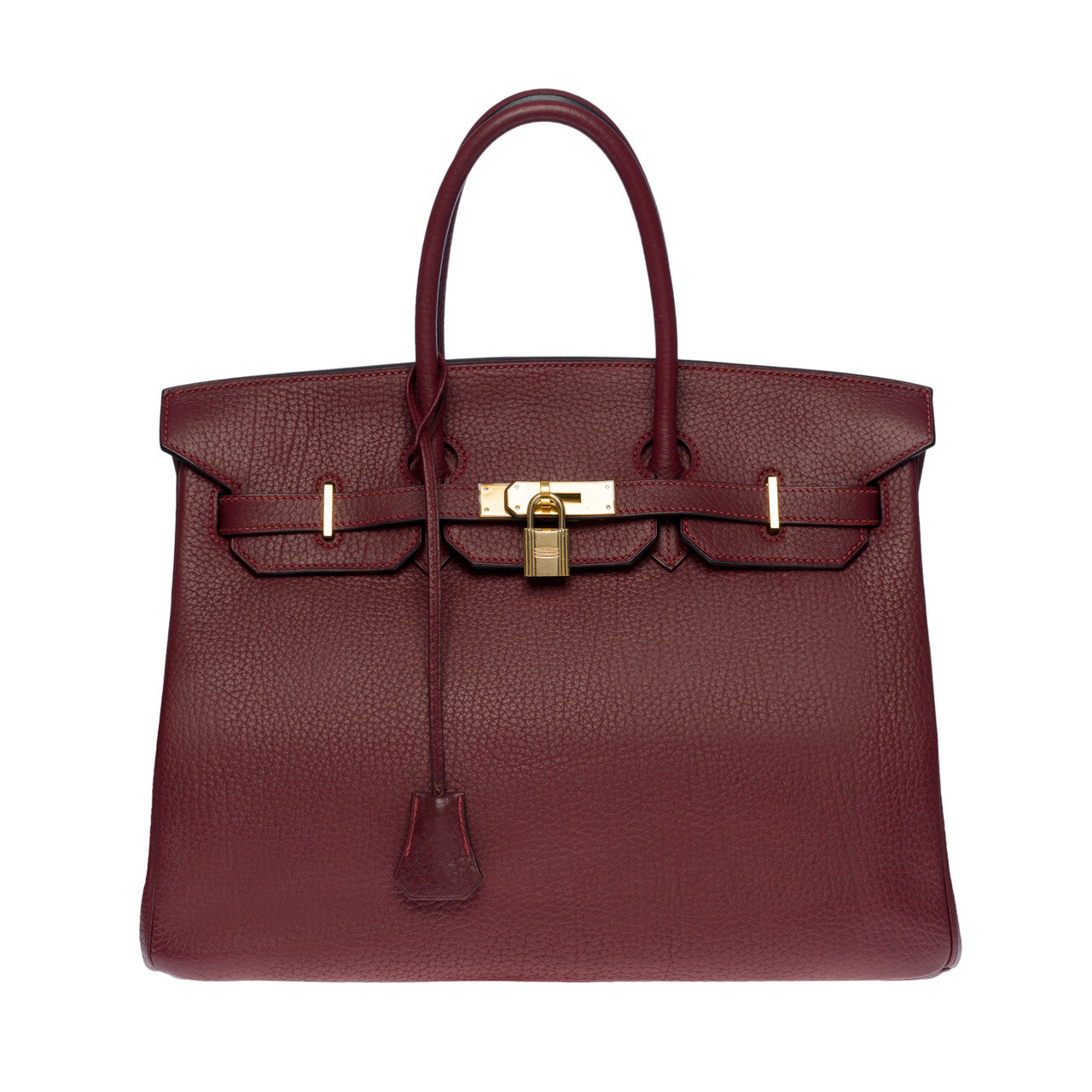 SAC À MAIN HERMES BIRKIN 35 EN CUIR FJORD ROUGE H-100792