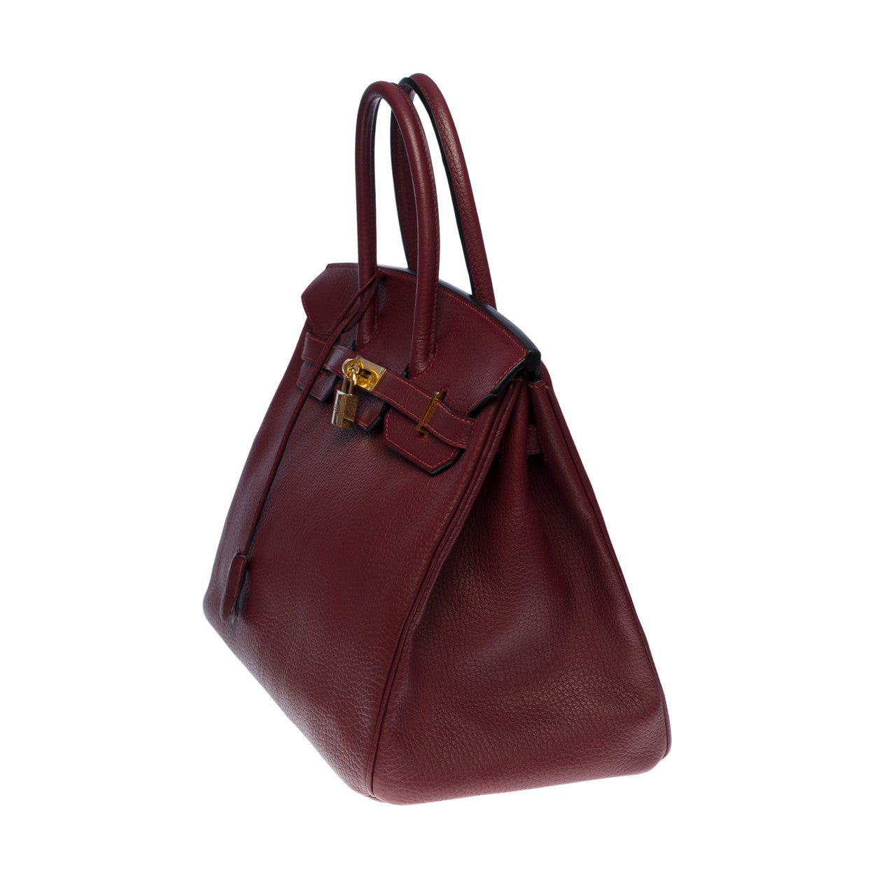 SAC À MAIN HERMES BIRKIN 35 EN CUIR FJORD ROUGE H-100792