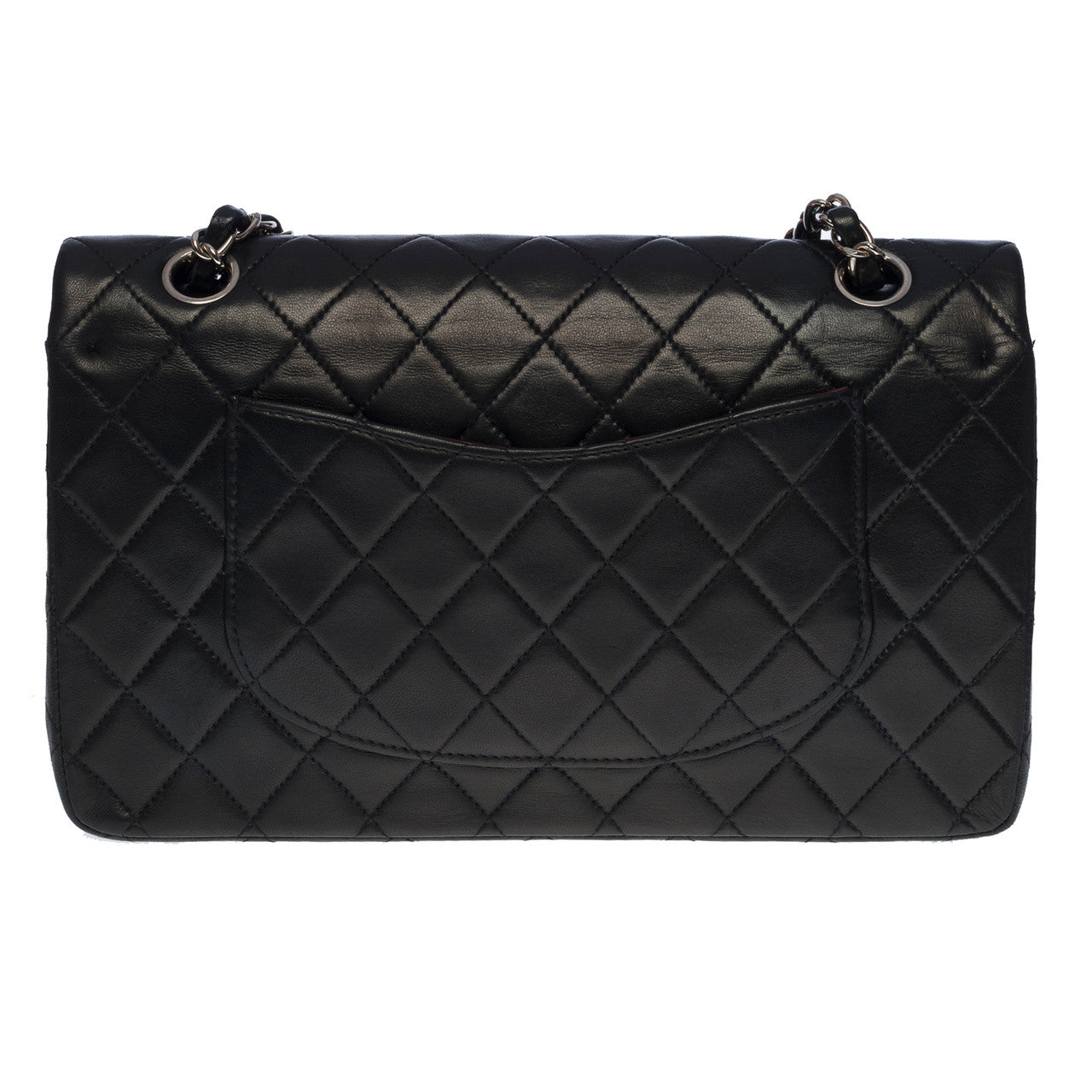 SAC BANDOULIÈRE CHANEL TIMELESS MEDIUM DOUBLE FLAP EN CUIR D'AGNEAU MATELASSE NOIR- 100887
