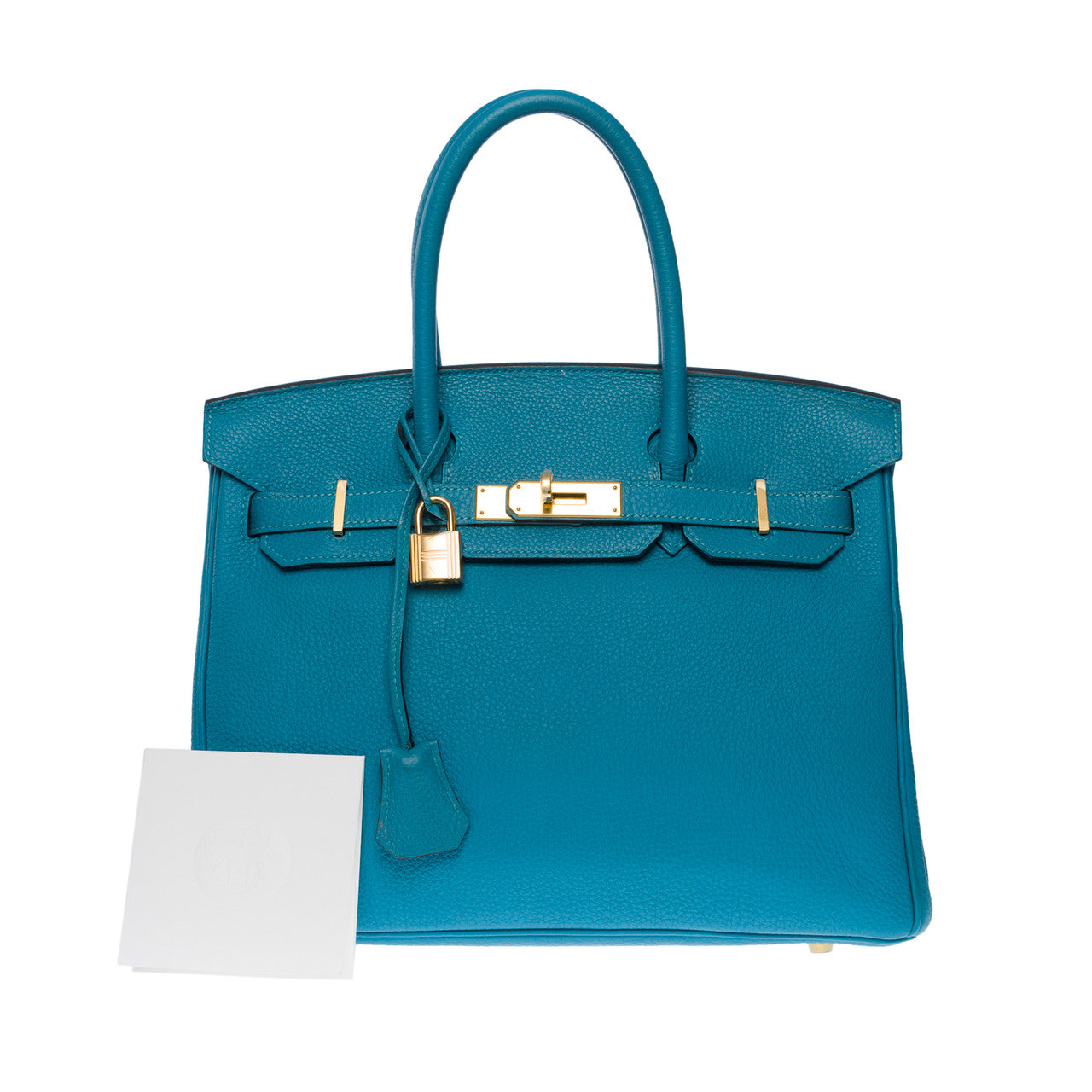 Sac HERMES Birkin 30 en Cuir Bleu - 100992