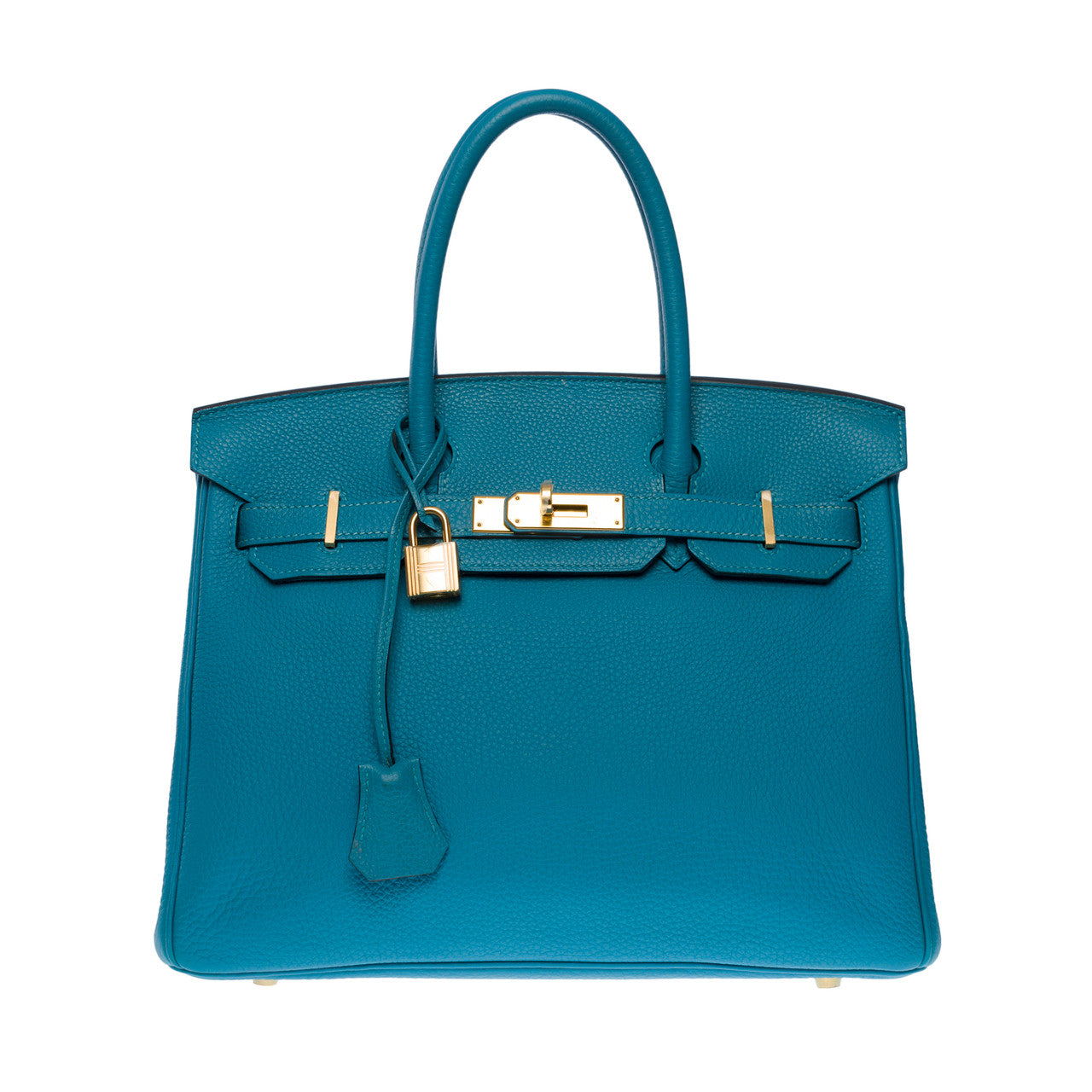 Sac HERMES Birkin 30 en Cuir Bleu - 100992