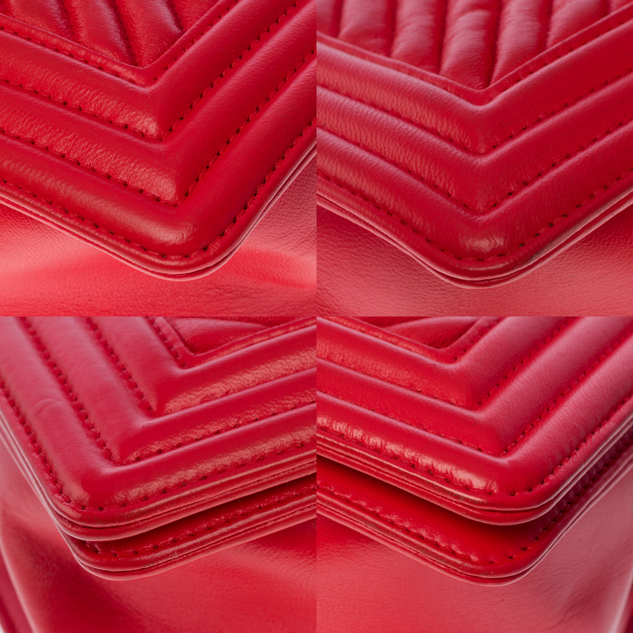 Sac CHANEL Boy en Cuir Rouge - 101034