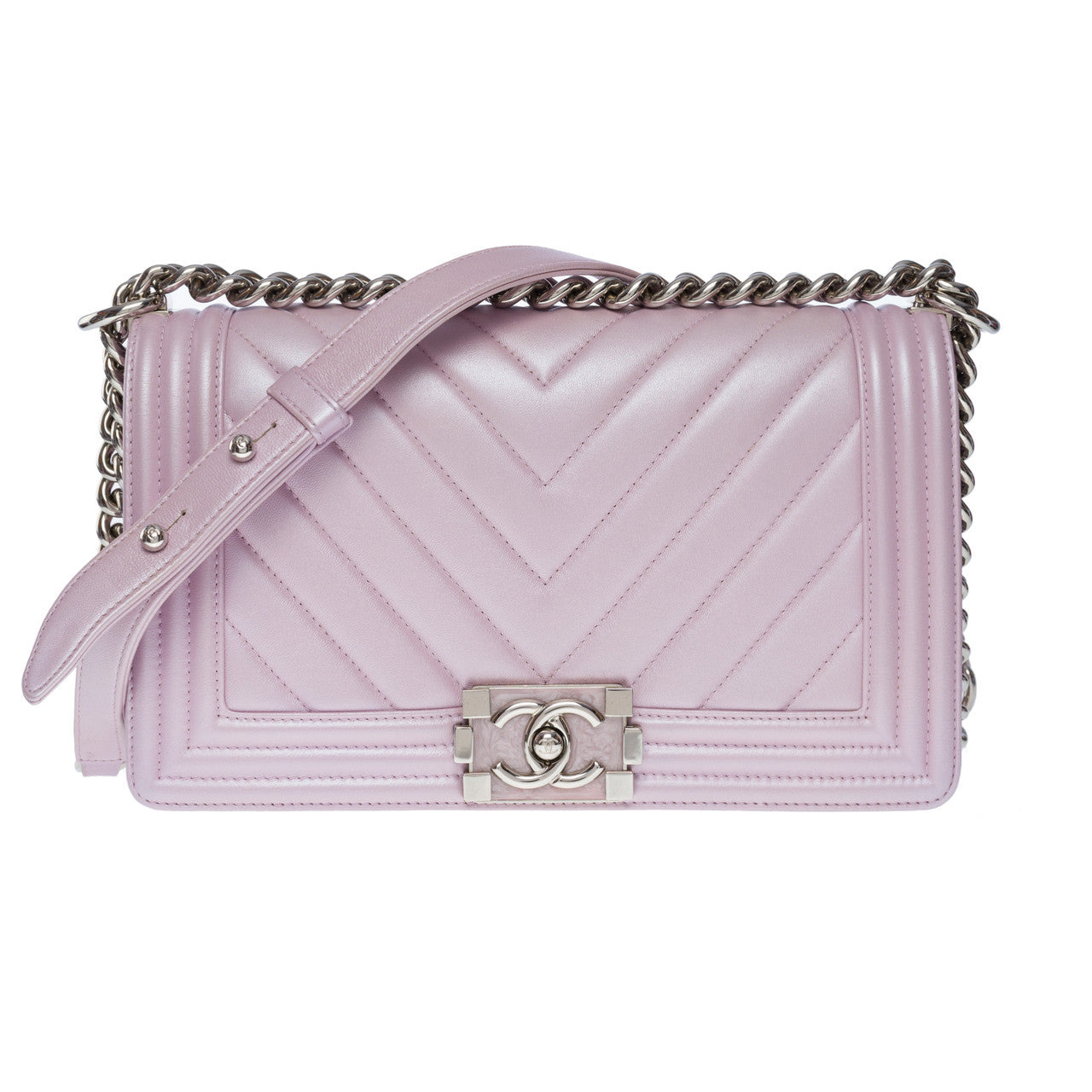 Sac CHANEL Boy en Cuir Violet - 101036