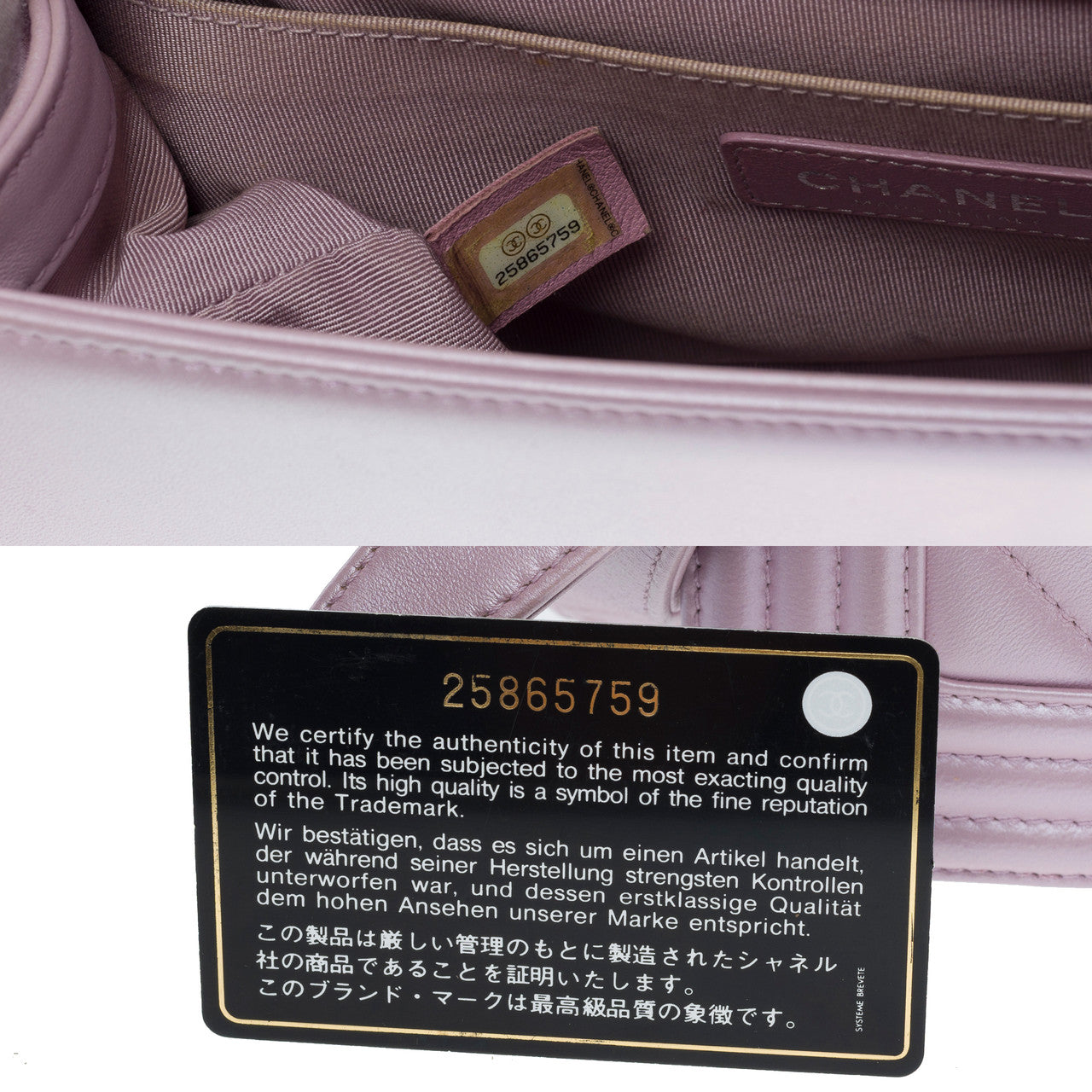Sac CHANEL Boy en Cuir Violet - 101036