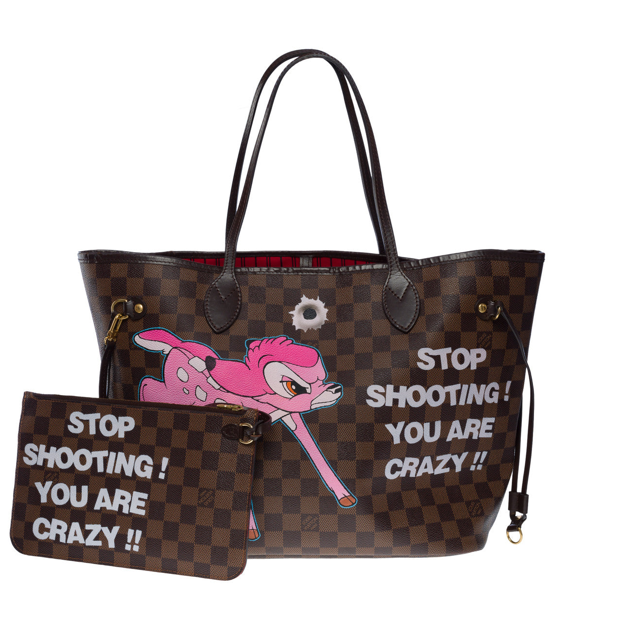 Sac LOUIS VUITTON Neverfull en Métal Marron - 101061