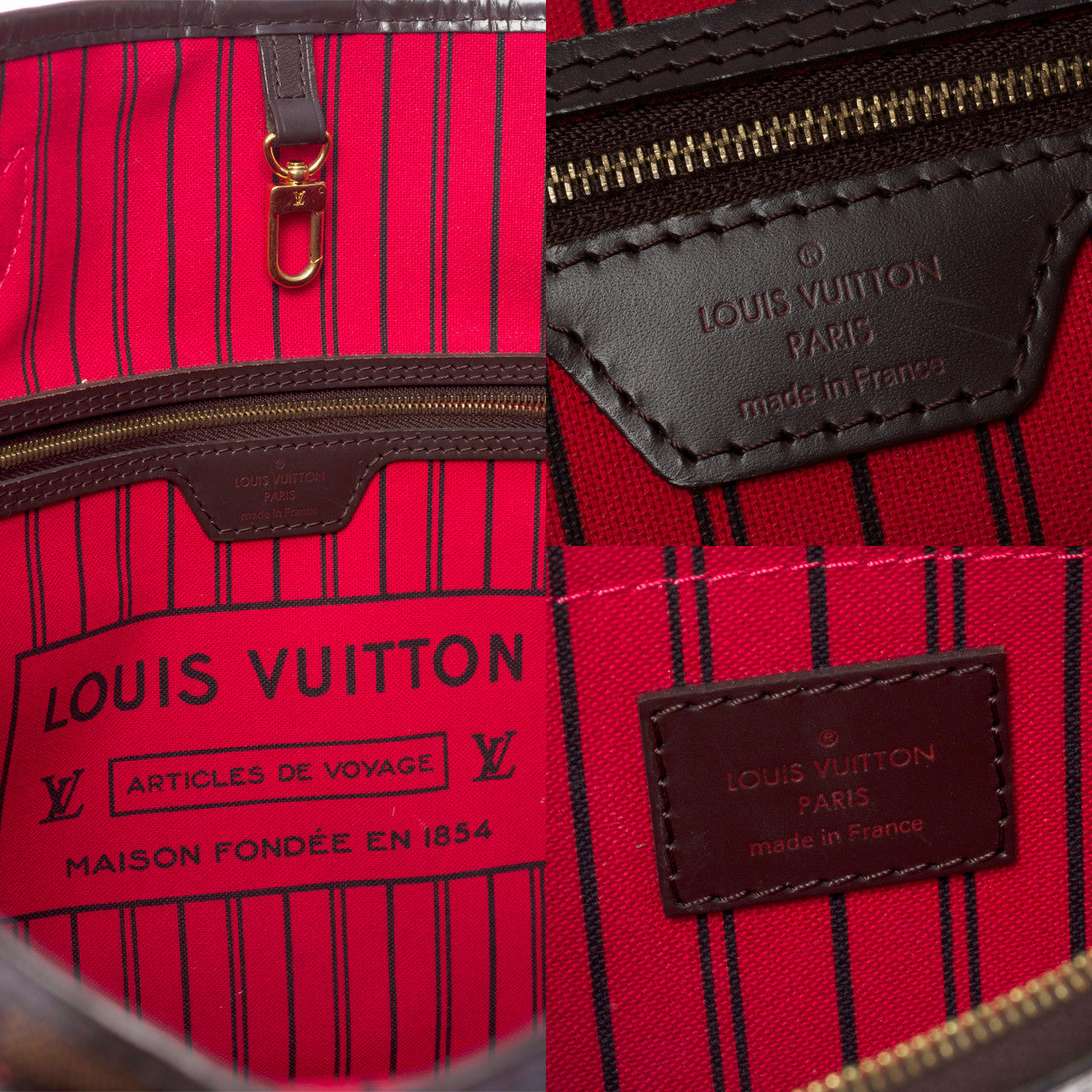 Sac LOUIS VUITTON Neverfull en Métal Marron - 101061