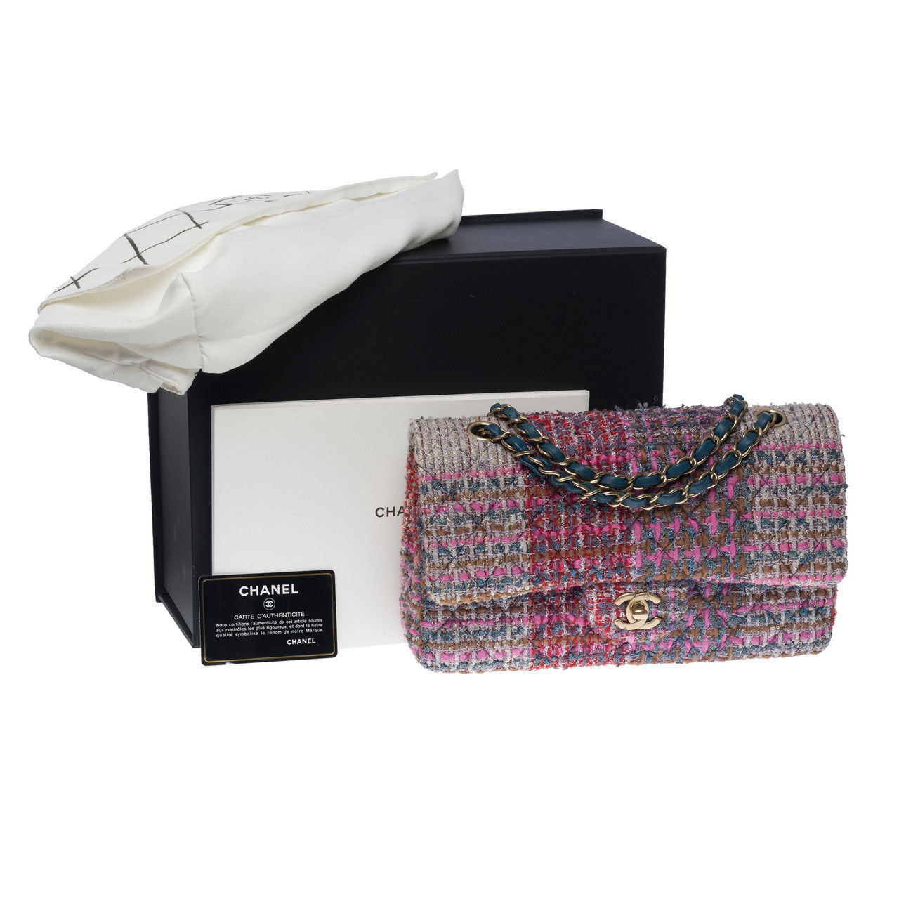 Sac CHANEL Timeless/Classique en Tweed Multicolor - 101137