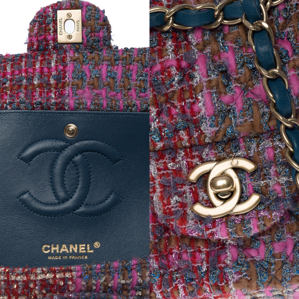 Sac CHANEL Timeless/Classique en Tweed Multicolor - 101137