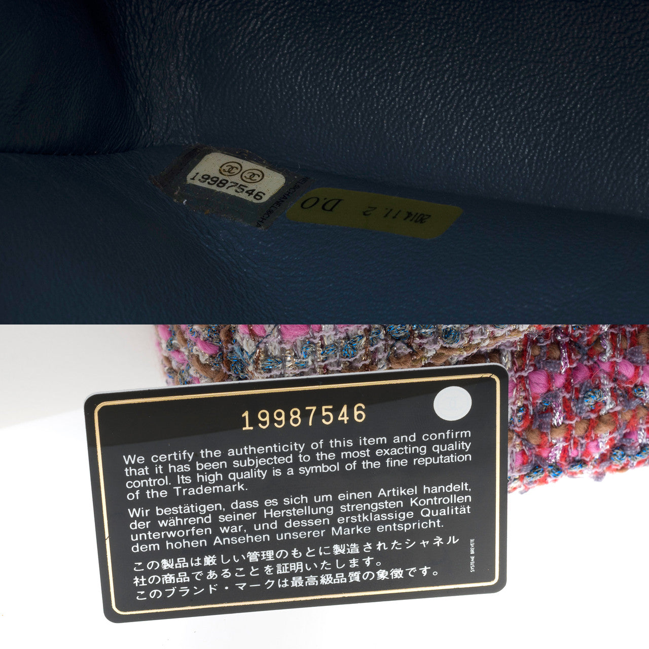 Sac CHANEL Timeless/Classique en Tweed Multicolor - 101137