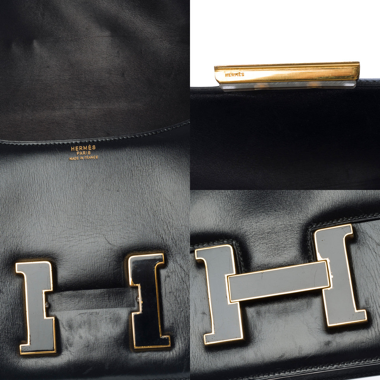 Sac HERMES Constance en Cuir Noir - 101146