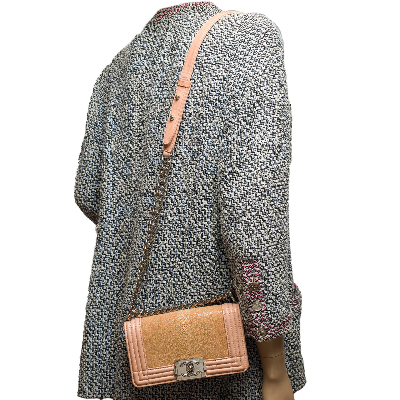 Sac CHANEL Boy en Cuir Rose - 101200