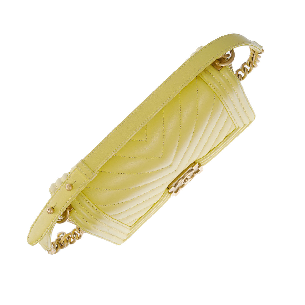 Sac CHANEL Boy en Cuir Jaune - 101201