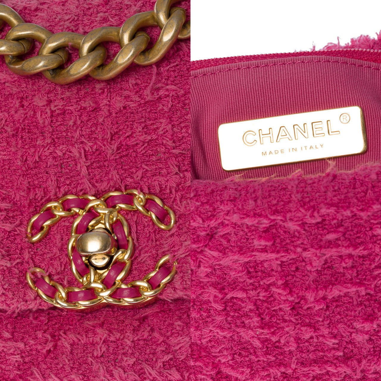 Sac CHANEL Chanel 19 en Tweed Rose - 101204