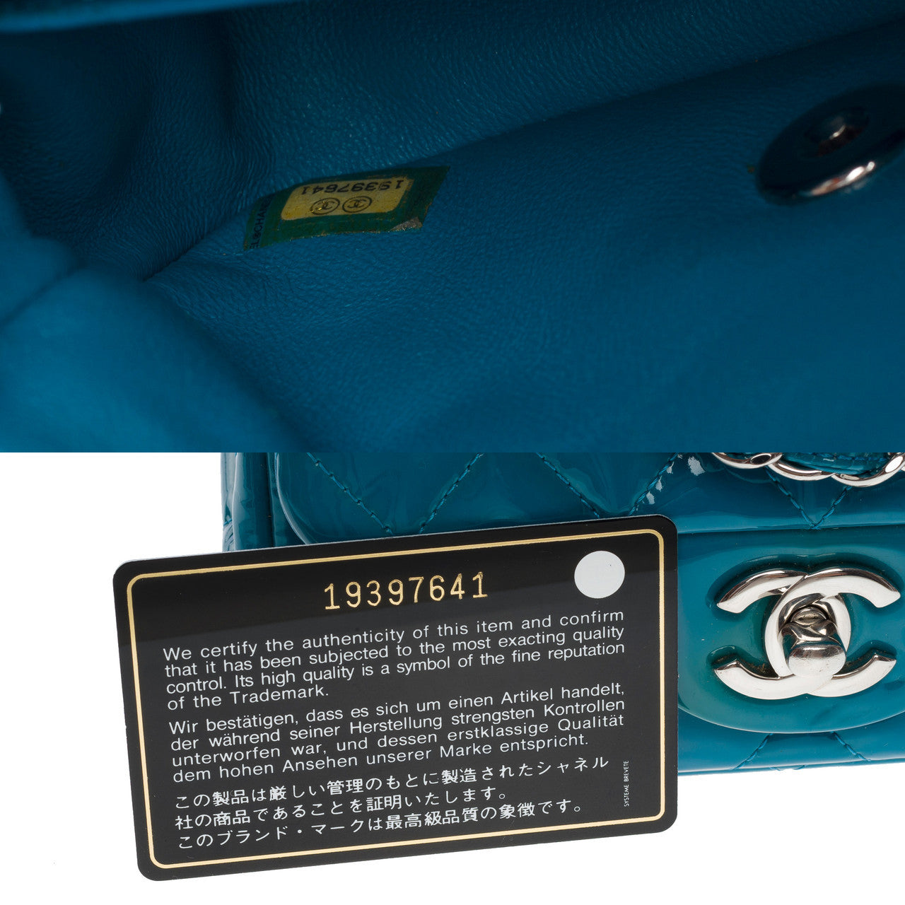 Sac CHANEL Timeless/Classique en Cuir Bleu - 101213
