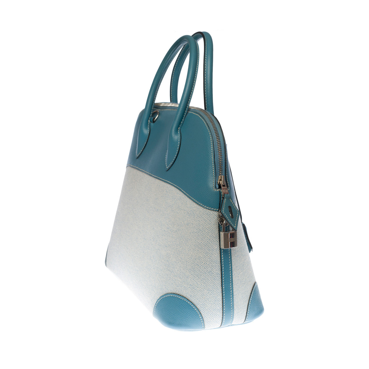 Sac HERMES Bolide en Toile Bleu - 100015