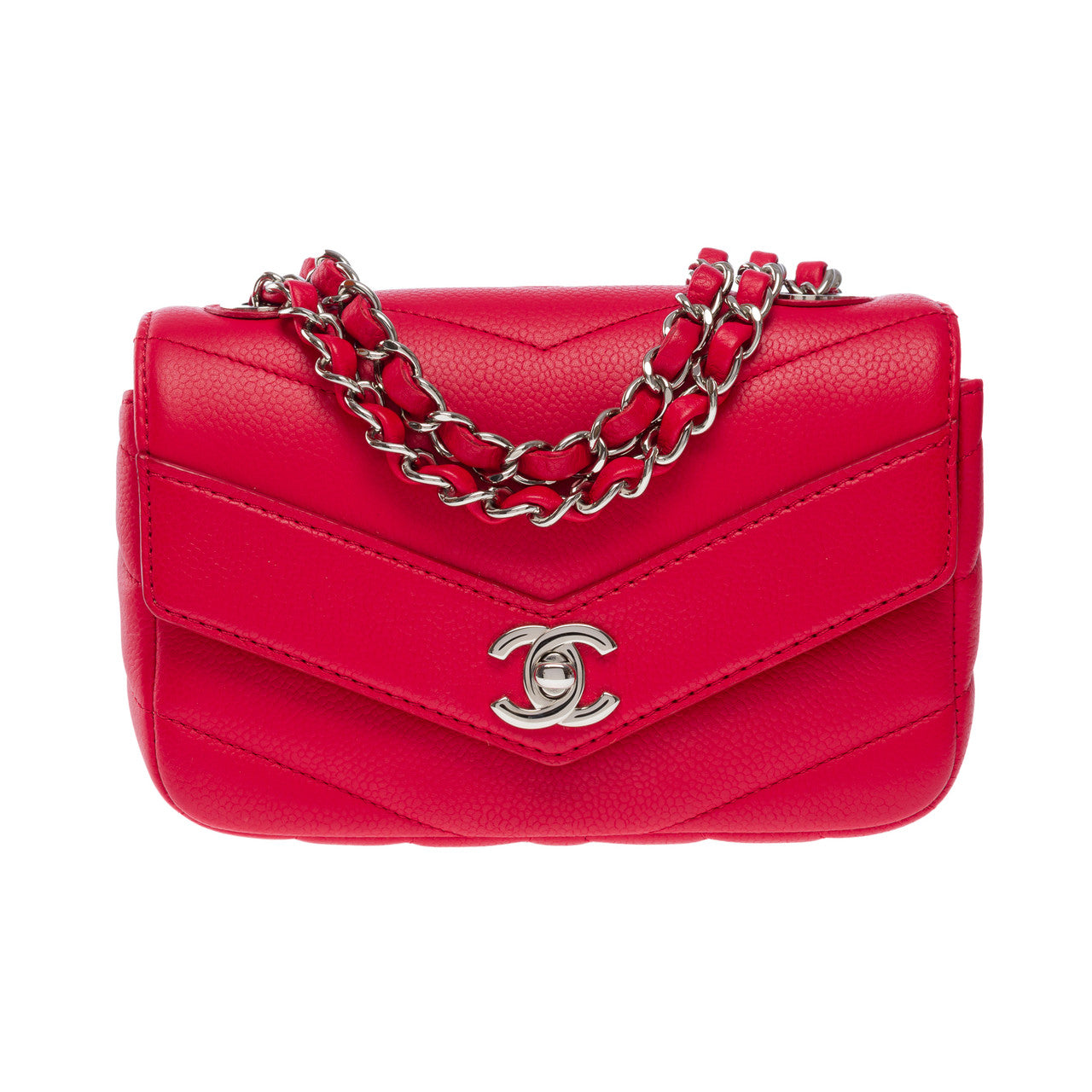 Sac CHANEL Timeless/Classique en Cuir Rouge - 101259