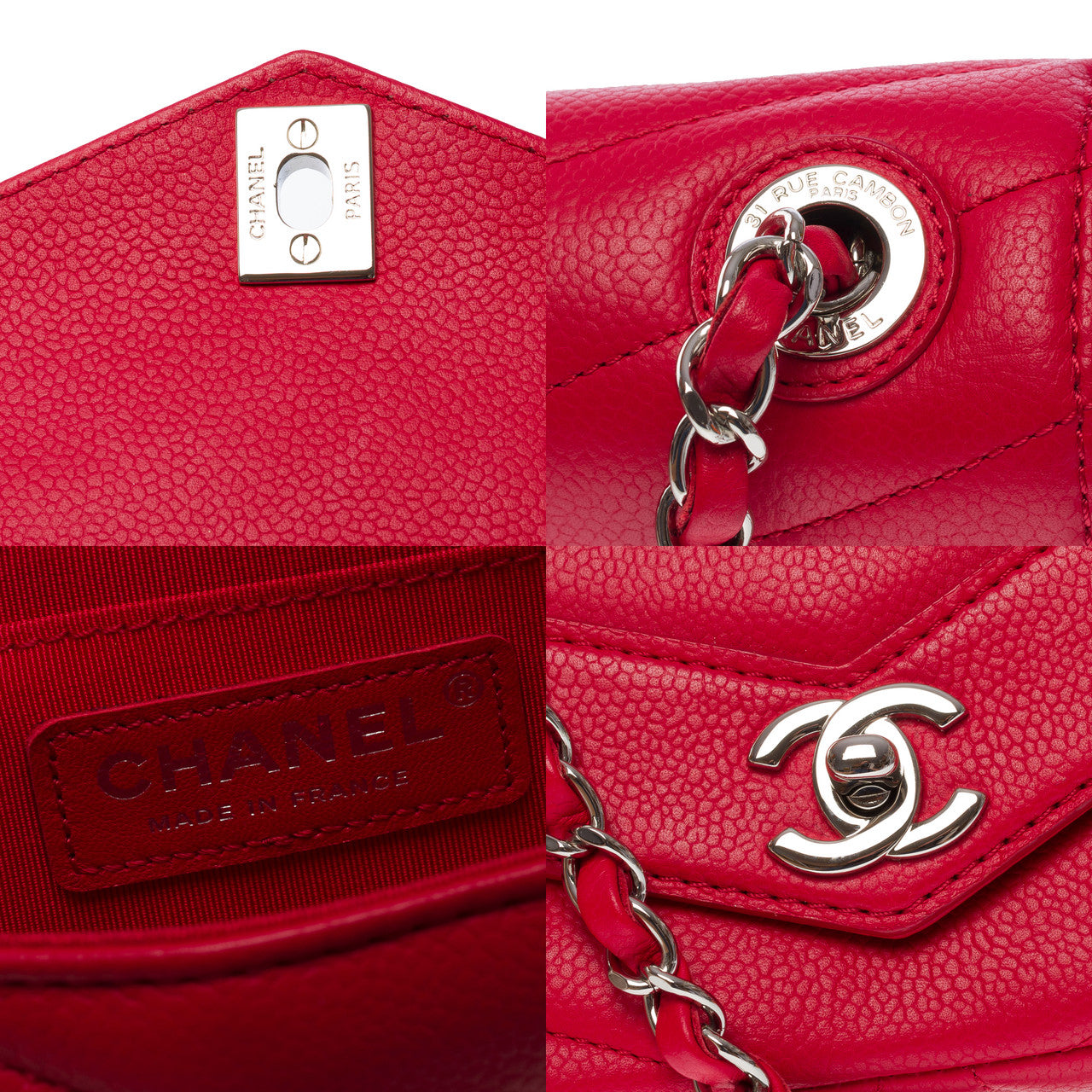 Sac CHANEL Timeless/Classique en Cuir Rouge - 101259