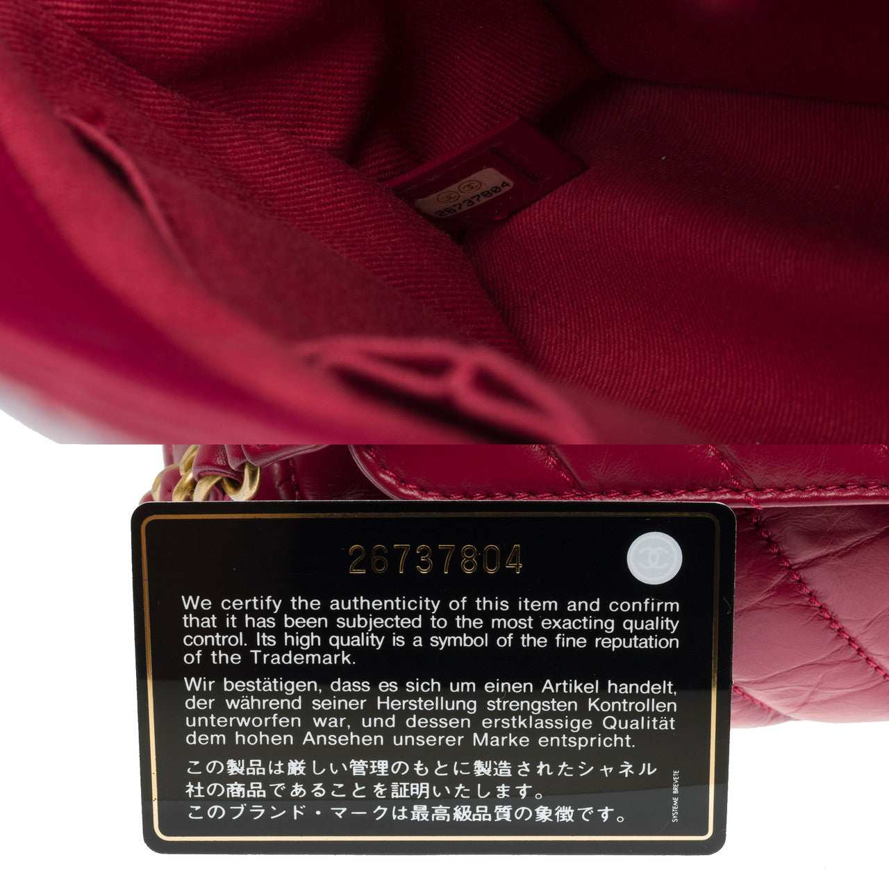 Sac CHANEL Coco Handle en Cuir Rouge - 101387