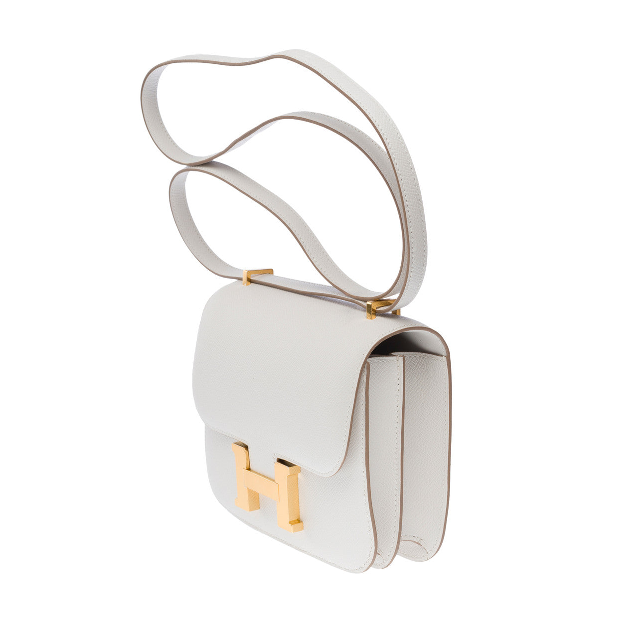 Sac HERMES Constance en Cuir Gris - 101473
