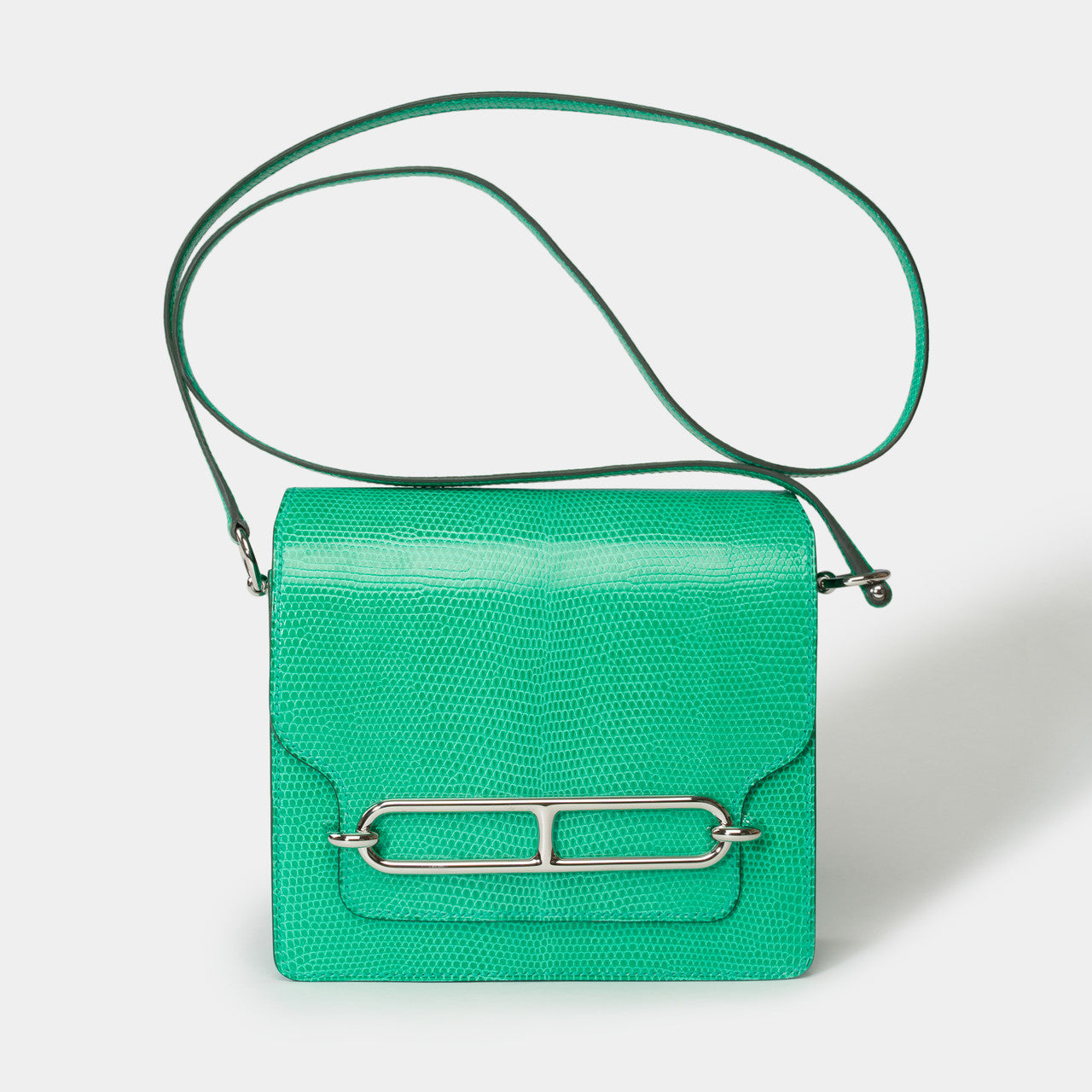 Sac HERMES Roulis en Cuirs exotiques Vert - 101528