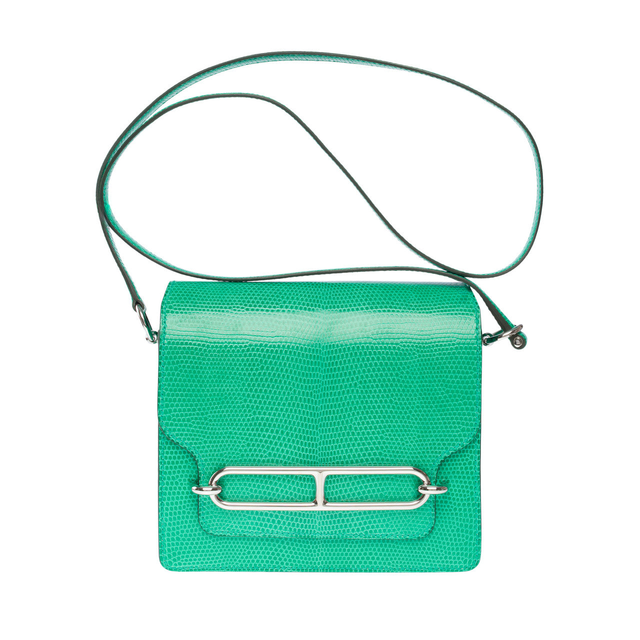 Sac HERMES Roulis en Cuirs exotiques Vert - 101528