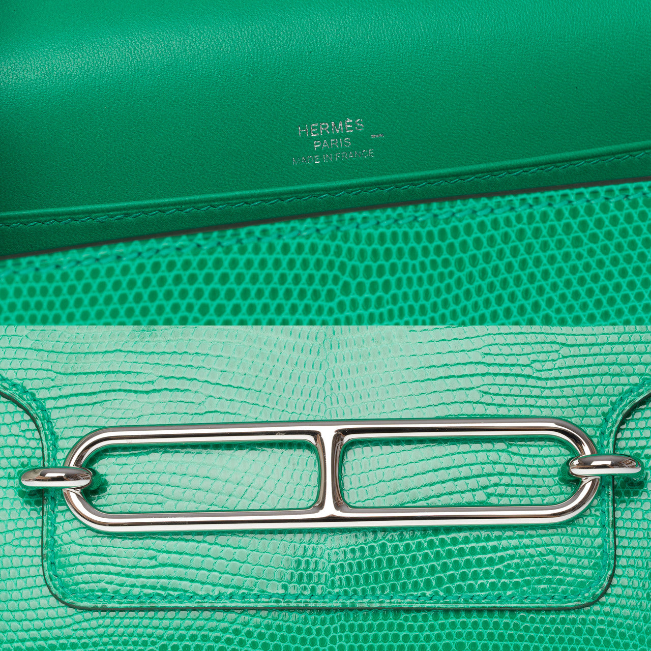 Sac HERMES Roulis en Cuirs exotiques Vert - 101528