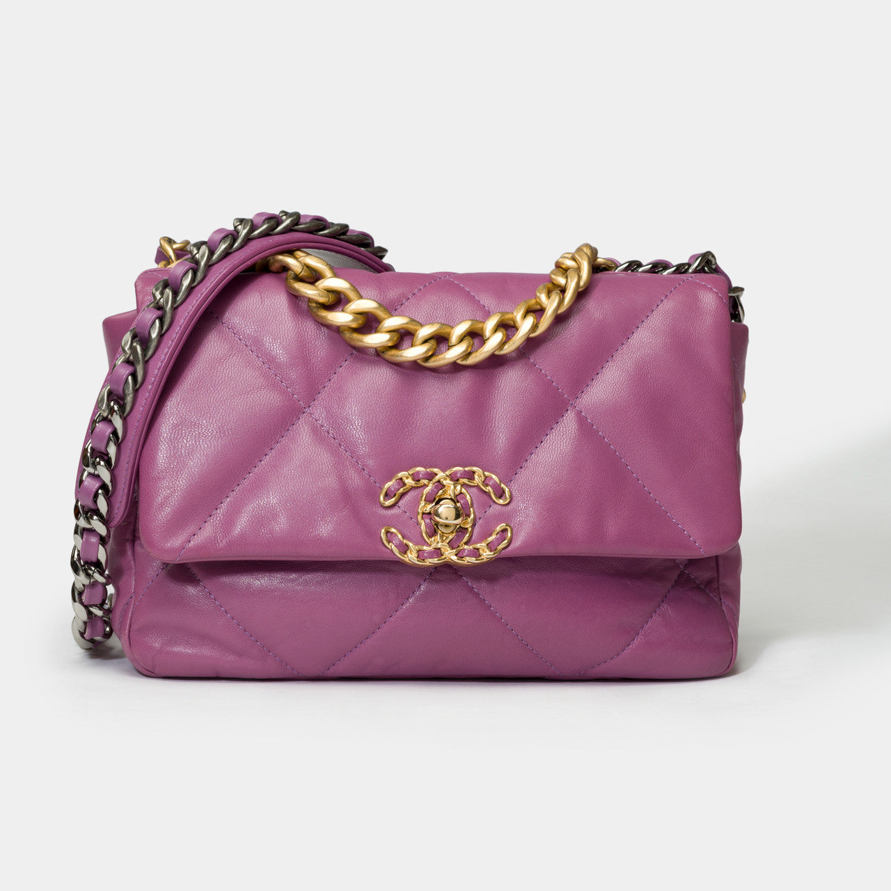 Sac CHANEL Chanel 19 en Cuir Violet - 101548