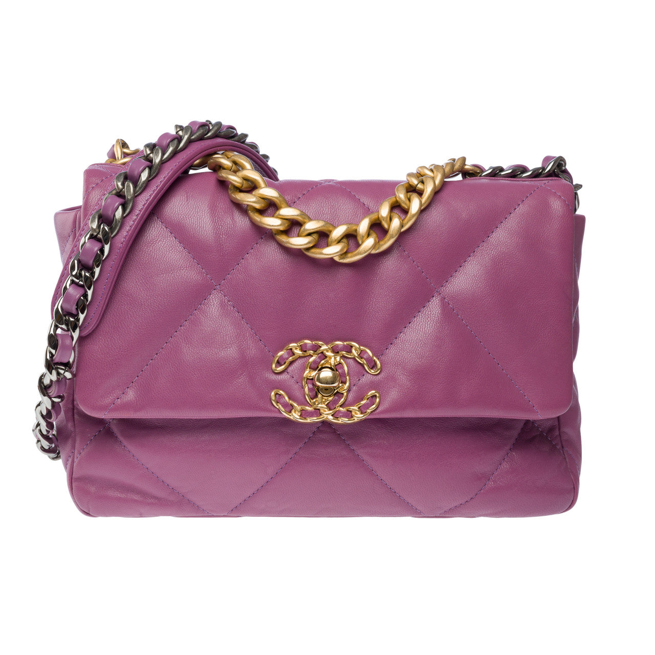 Sac CHANEL Chanel 19 en Cuir Violet - 101548