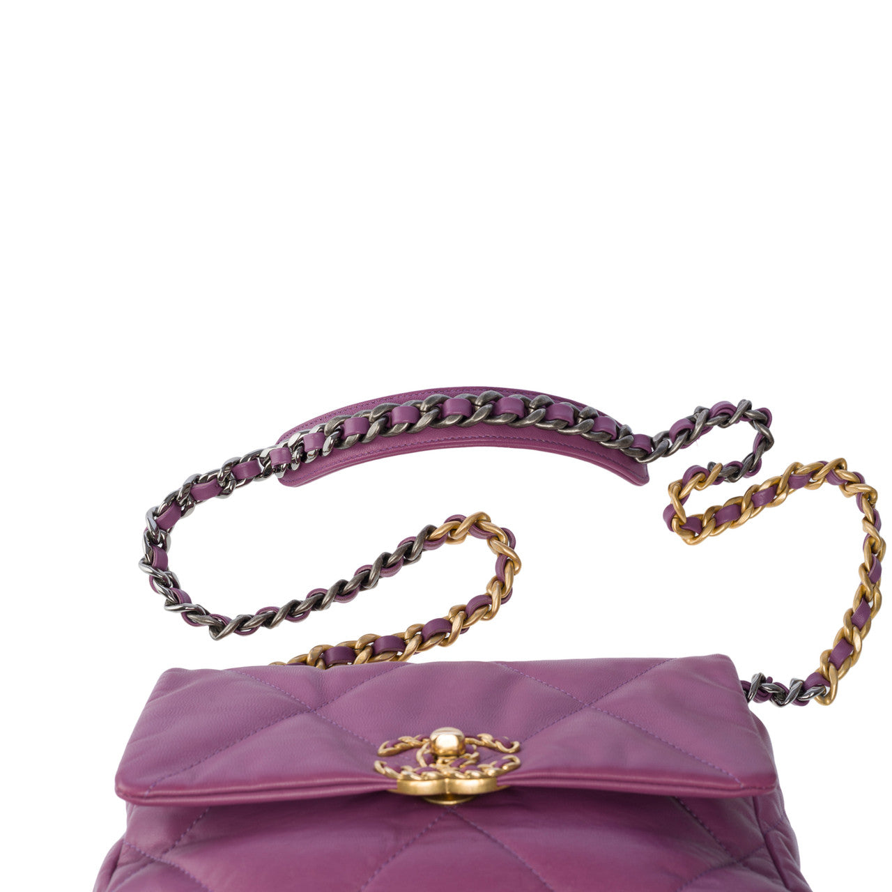 Sac CHANEL Chanel 19 en Cuir Violet - 101548