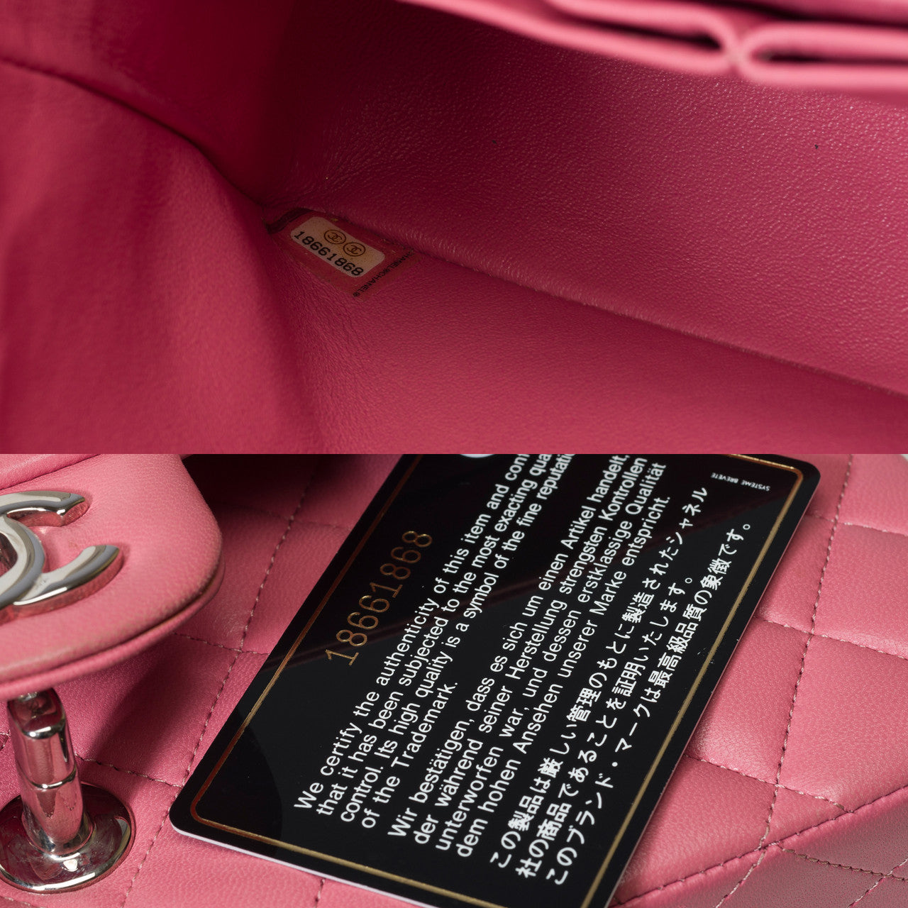 Sac CHANEL Timeless/Classique en Cuir Rose - 101622