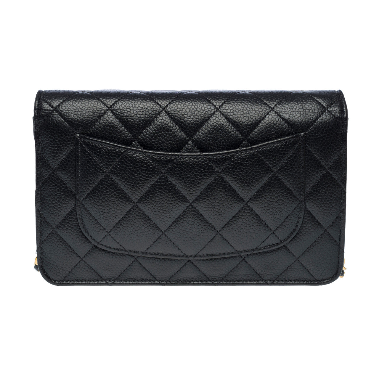 Sac CHANEL Wallet on Chain en Cuir Noir - 101614