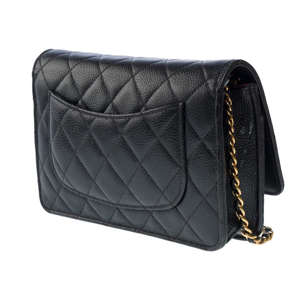 Sac CHANEL Wallet on Chain en Cuir Noir - 101614