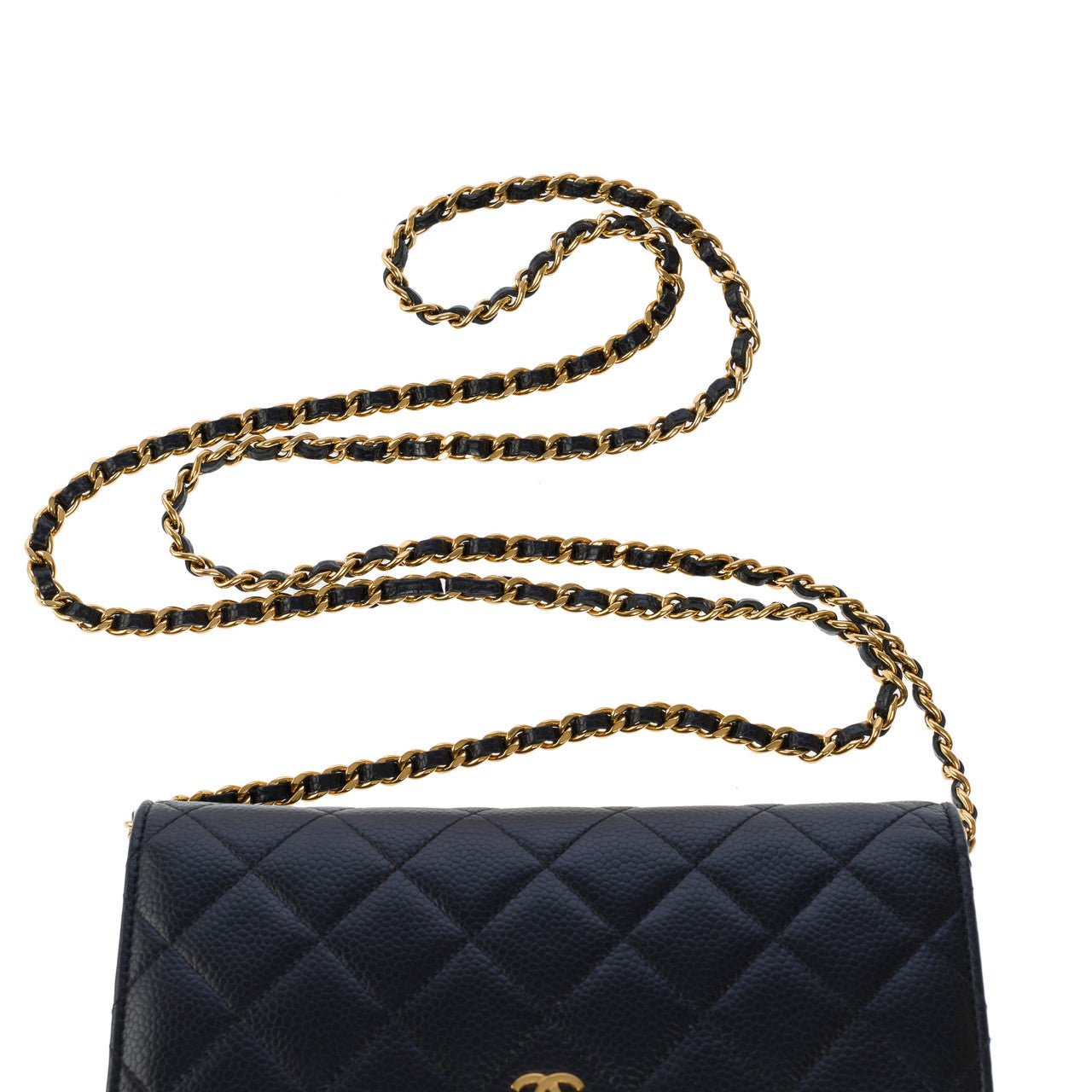 Sac CHANEL Wallet on Chain en Cuir Noir - 101614