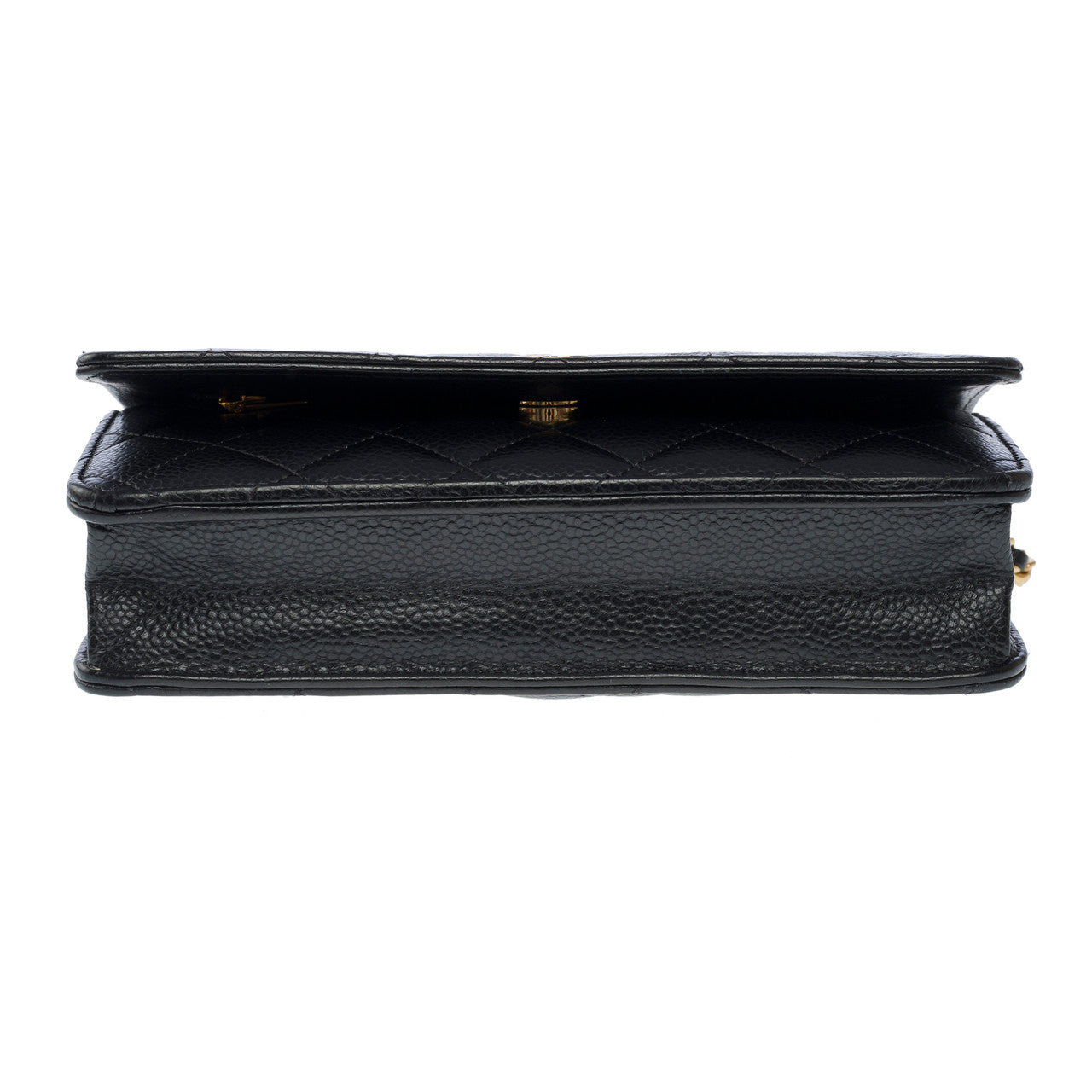 Sac CHANEL Wallet on Chain en Cuir Noir - 101614