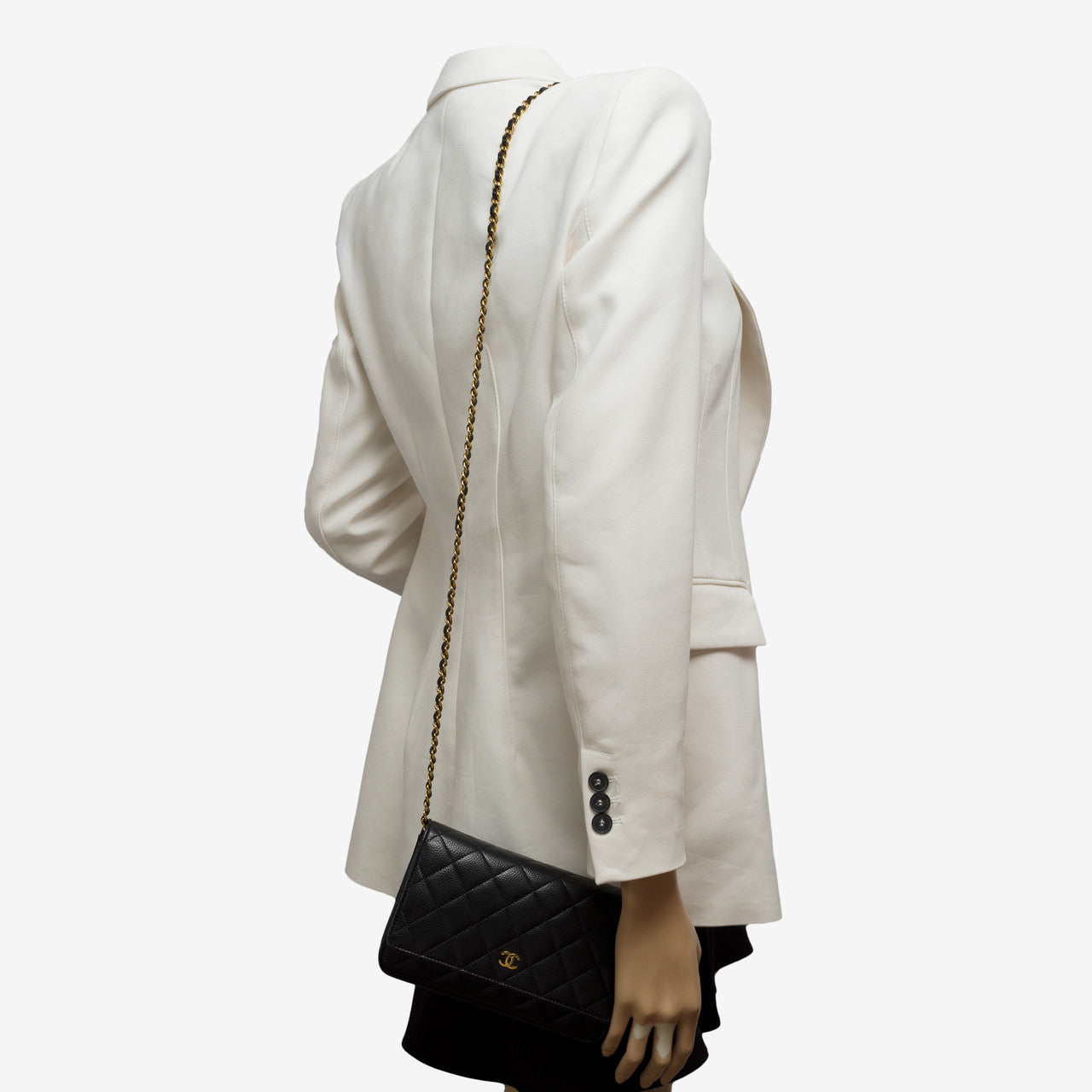 Sac CHANEL Wallet on Chain en Cuir Noir - 101614