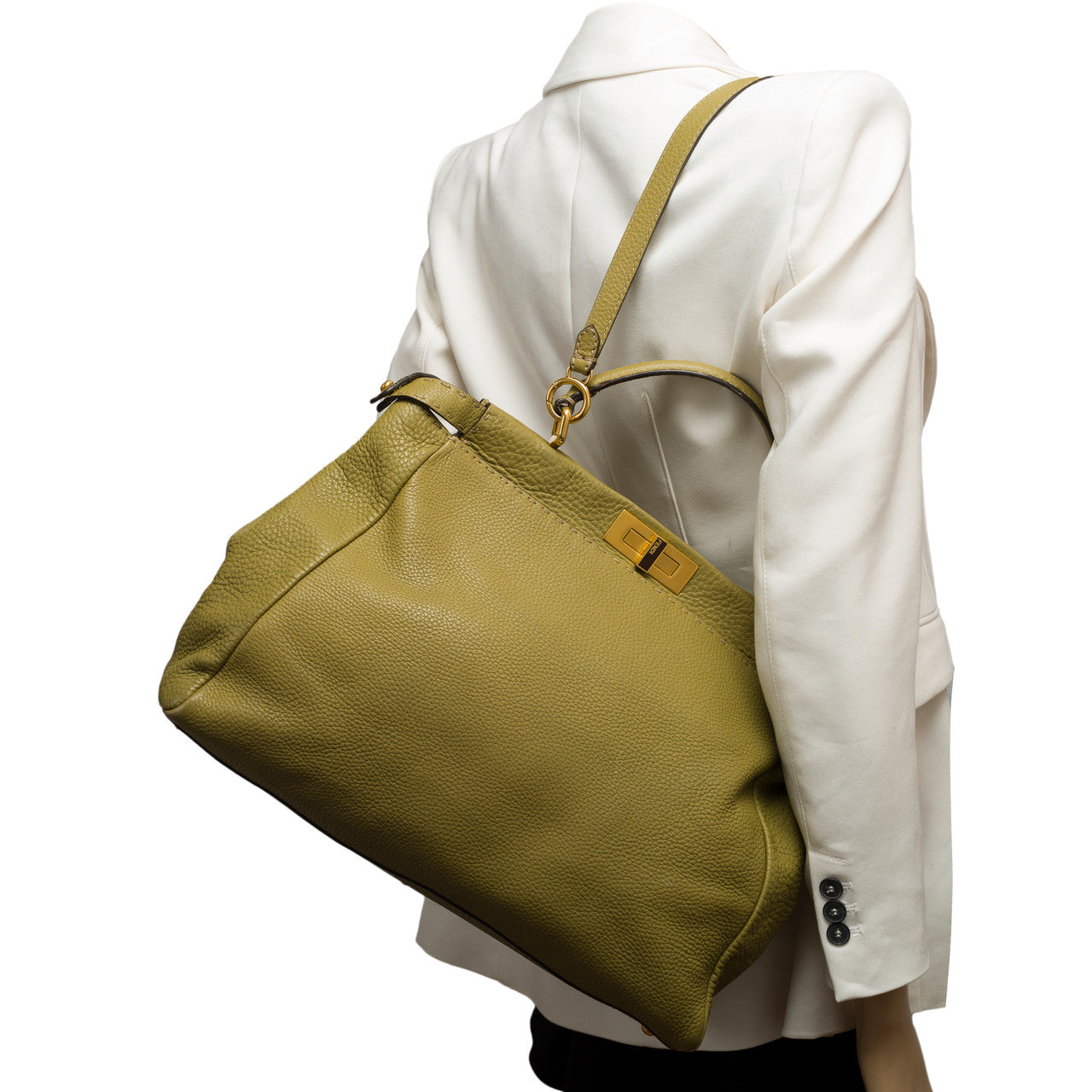 Sac FENDI Peekaboo X-Lite en Cuir Vert - 101715
